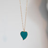 ILSA POINTED 1" ENAMEL HEART NECKLACES