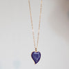 ILSA POINTED 1" ENAMEL HEART NECKLACES