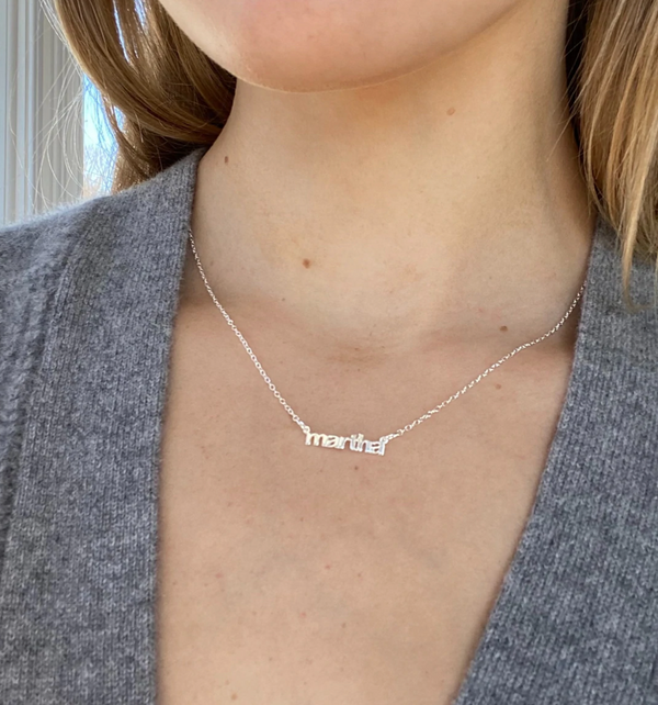 Sterling silver CUSTOM NAMEPLATE Necklace