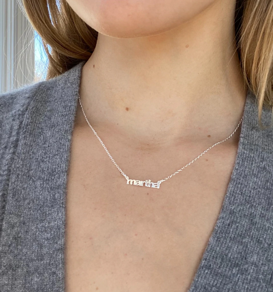 Sterling silver CUSTOM NAMEPLATE Necklace