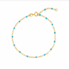 CLARA  ENAMEL BEAD - PIATTO CHAIN BRACELET