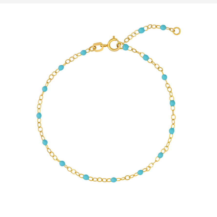 Light Turquoise Enamel Bead GRACE Bracelet