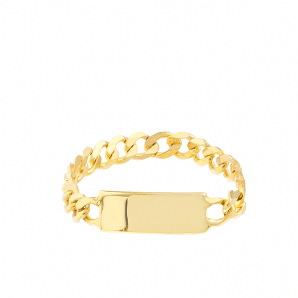 KELSEY Mini ID Plate Chain Link Ring