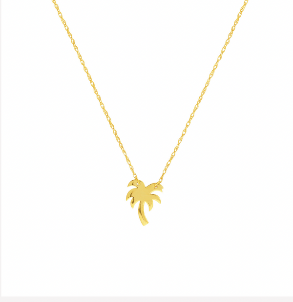 SAMANTHA Palm Tree 14k necklace