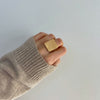 STELLA SQUARE 14K GOLD RING