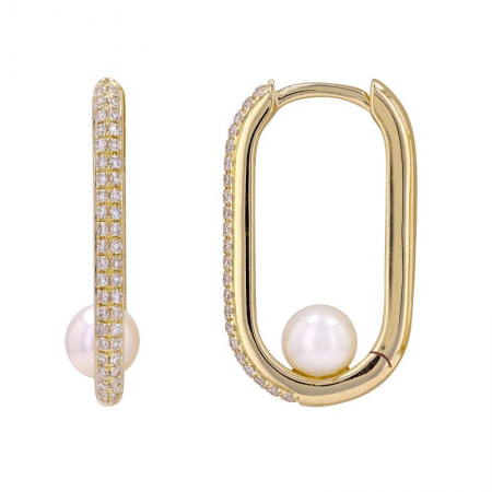 KAT PEARL Oval Earrings