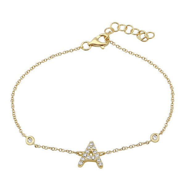 Diamond Initial Bracelet