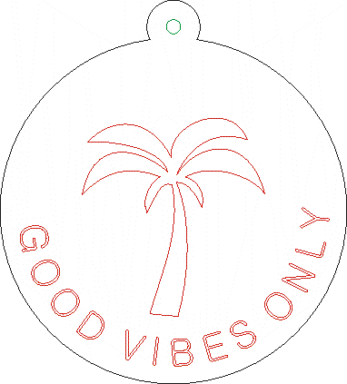 GOOD VIBES ONLY Disc Necklace
