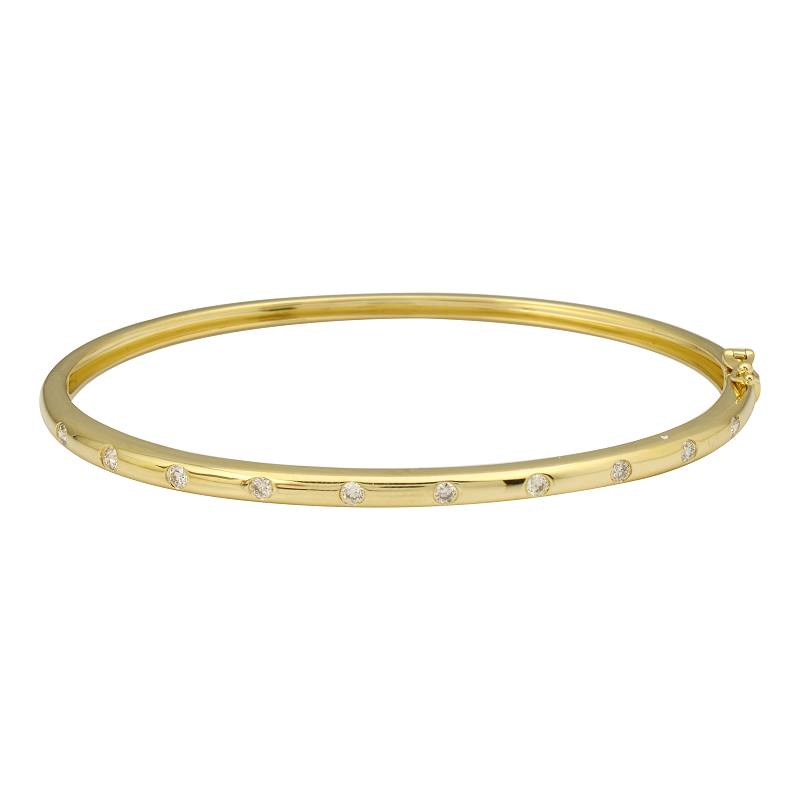 ELLIE Diamond iInlay Bangle Bracelet