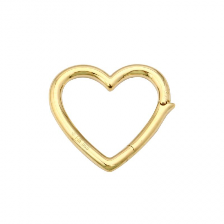 Gold Heart Shape Pendant /Closure