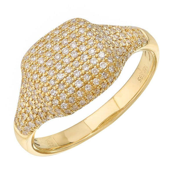 PARADISE Gold Diamond Signet Ring