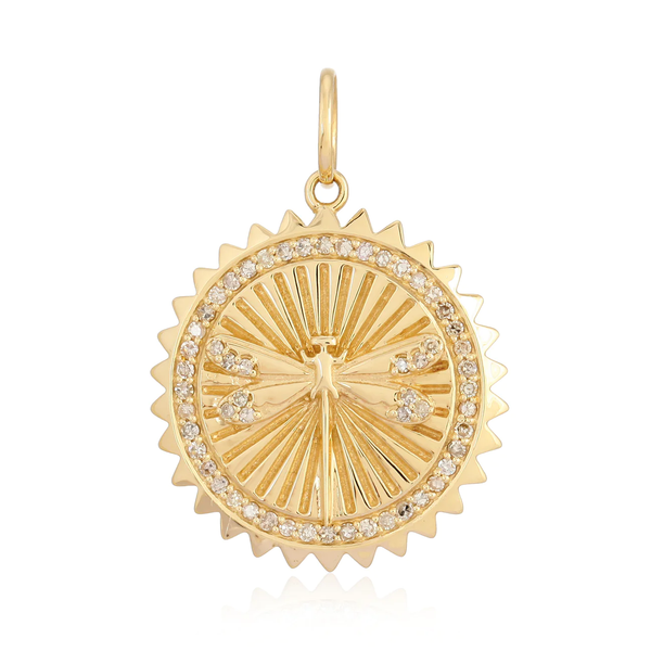 BIANCO DRAGON FLY FLUTED DISC CHARM