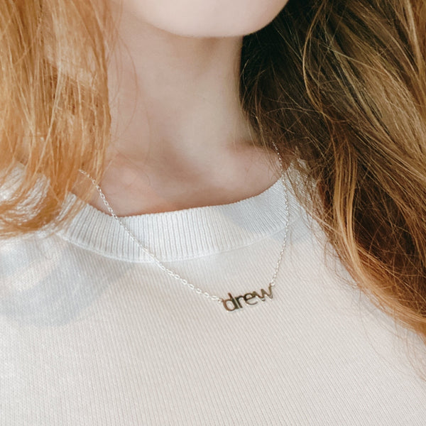 Sterling silver CUSTOM NAMEPLATE Necklace